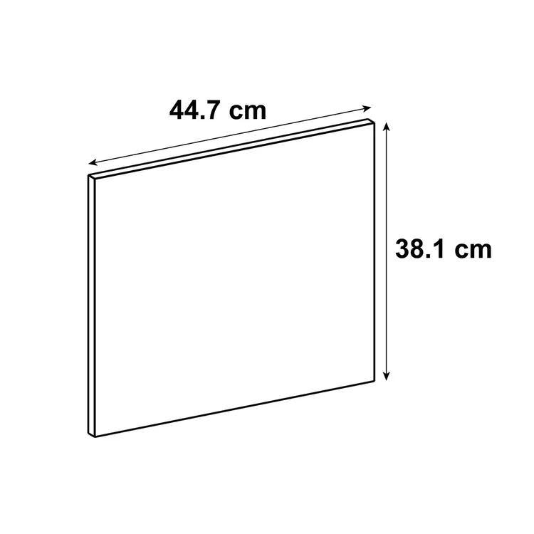 Façade de tiroir de cuisine Venise taupe mat H.38.7 x l.44.7 cm