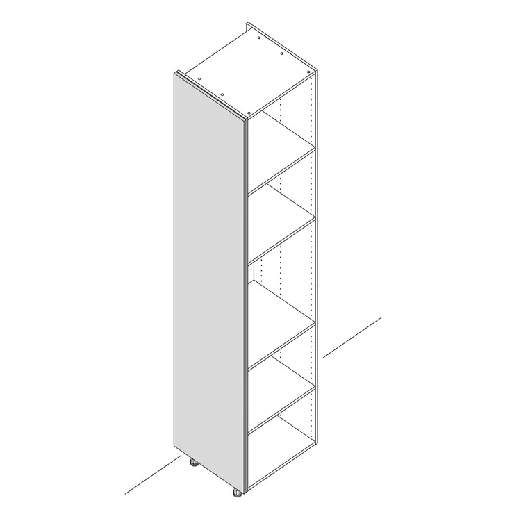 Côté de meuble de rangement Prague chêne H.214.4 cm x L.60 cm x Ep.20 mm