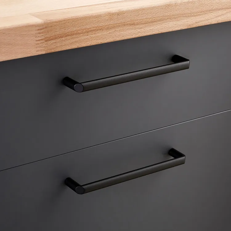 Lot de 2 poignées de meuble INSPIRE Dokos Dokos noire l.167.8 x H.11 mm