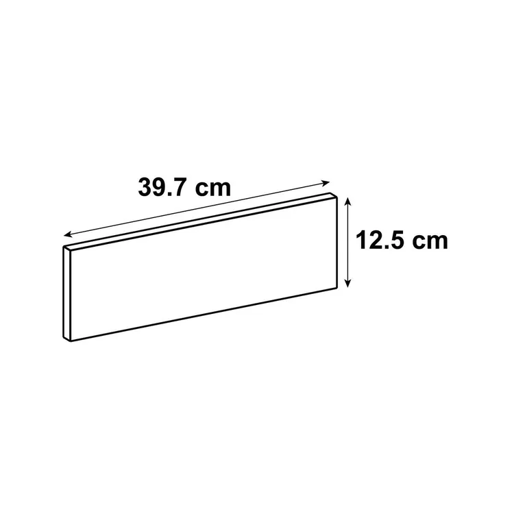 Façade de tiroir de cuisine Newport gris perle mat H.12.5 x l.39.7 cm