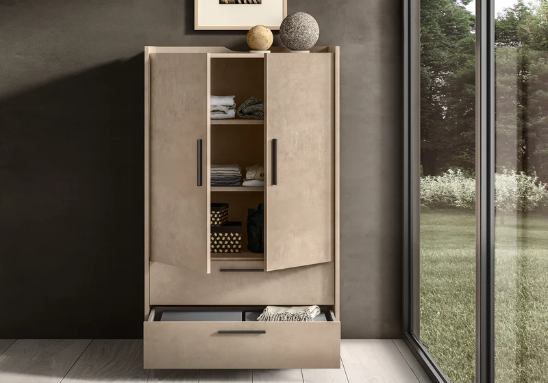 Meuble de rangement design italien effet pierre – Dune