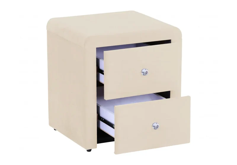 Table de chevet velours beige - Anis