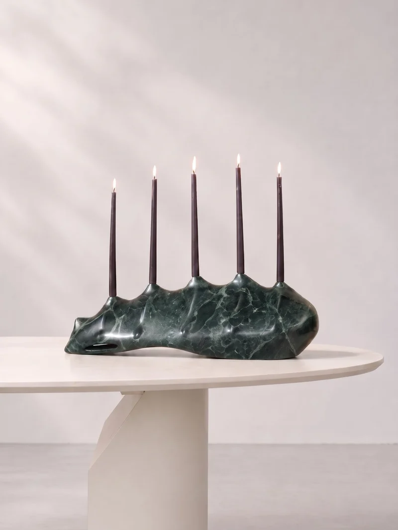 Sculptural Marble Candle Holders - Ignis Spina