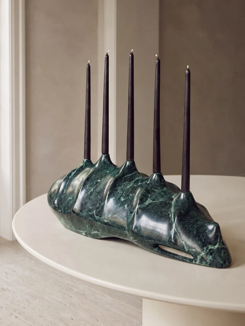 Sculptural Marble Candle Holders - Ignis Spina