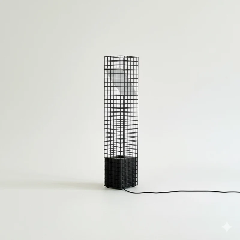 Ami Table Lamp in Steel Mesh and Glass