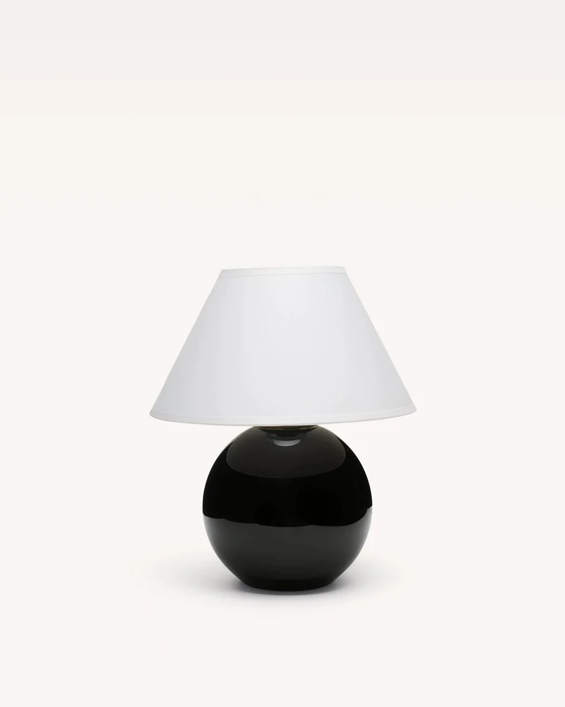 Vintage Art Deco Small Opalin Opaline Glass Table Lamp, 1930s