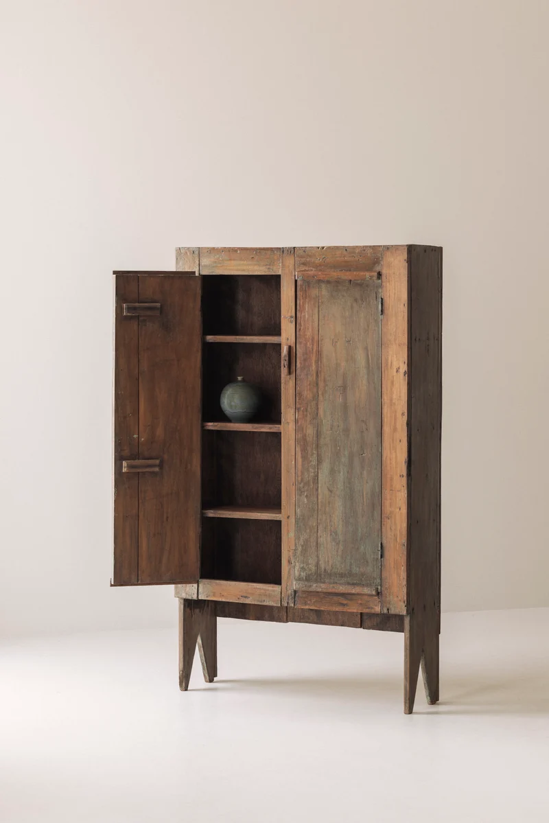Spanish Primitive Highboard with Exceptional Patina, Late 19th Century