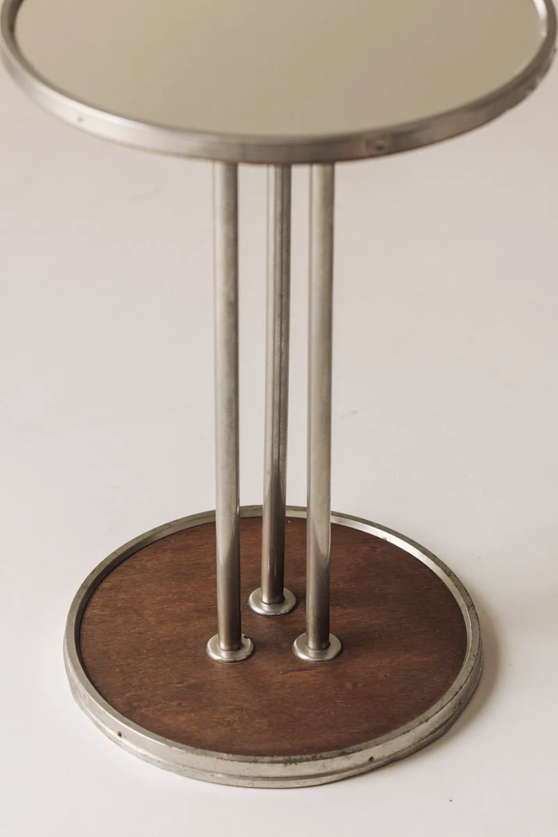 French Art Deco Mirrored Side Table, 1930s