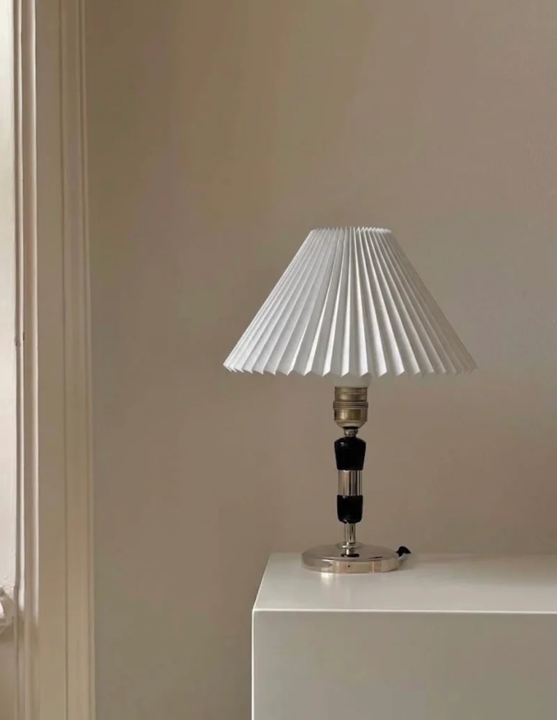 Vintage Modernist Steel Table Lamp, 1930s