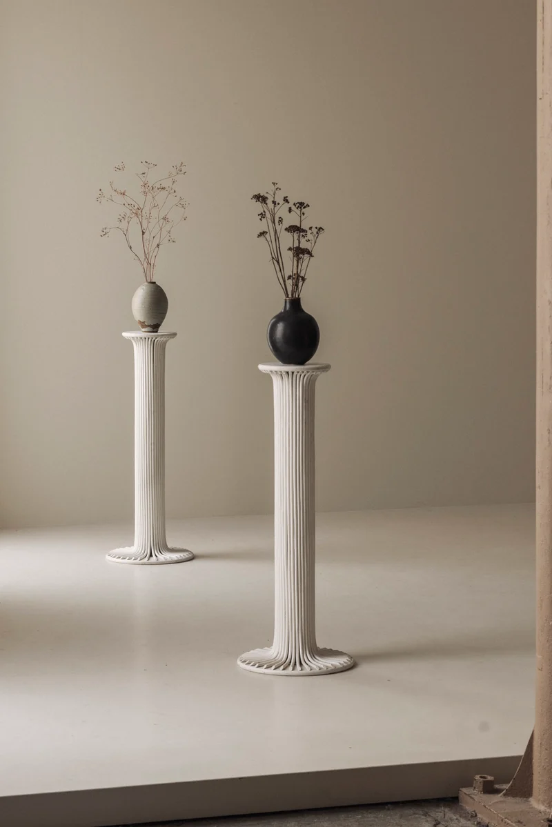Pair of Sculptural Bamboo Pedestals, Italy, 1960s