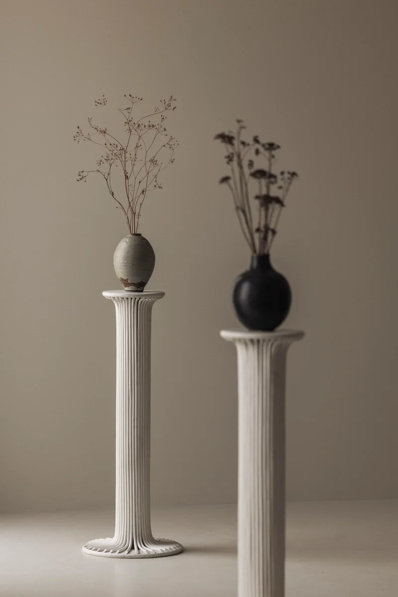 Pair of Sculptural Bamboo Pedestals, Italy, 1960s