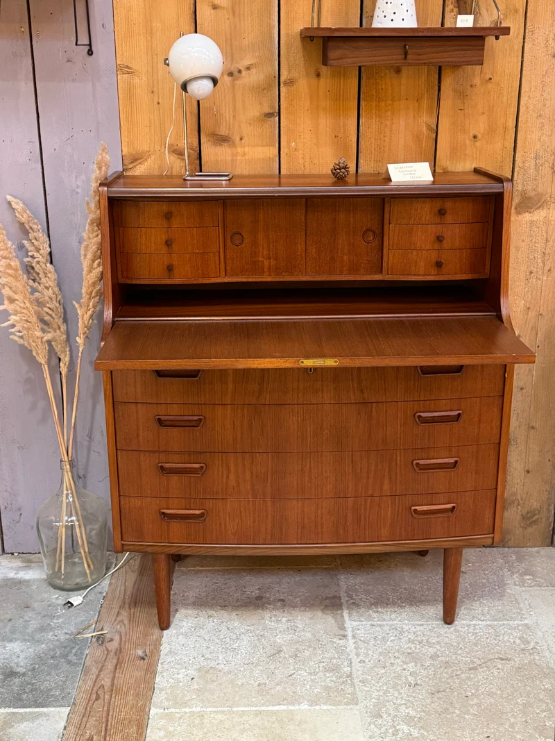 Secrétaire vintage scandinave en teck "Alton" de Poul M. Jessen pour Viby J Mobelfabrik
