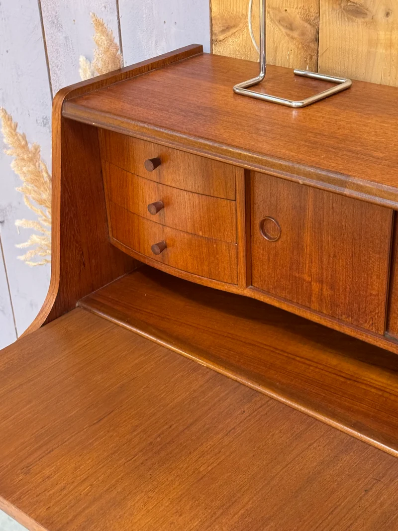 Secrétaire vintage scandinave en teck "Alton" de Poul M. Jessen pour Viby J Mobelfabrik