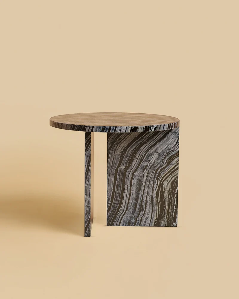 Round Marble Side Table - KYUSHU Series