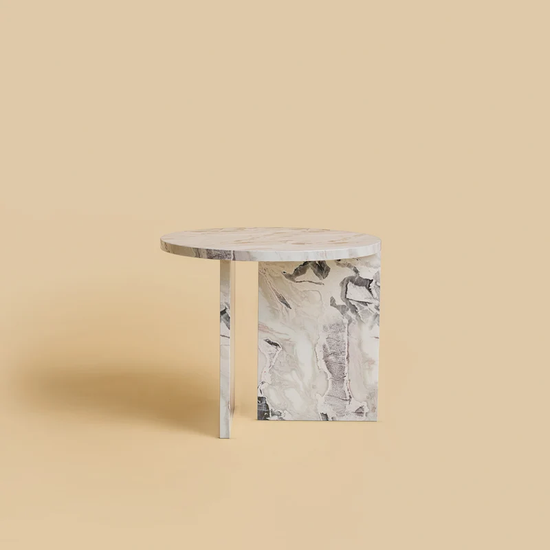 Round Marble Side Table - KYUSHU Series