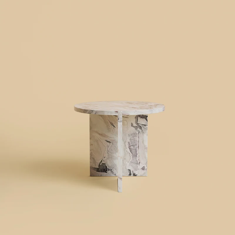 Round Marble Side Table - KYUSHU Series