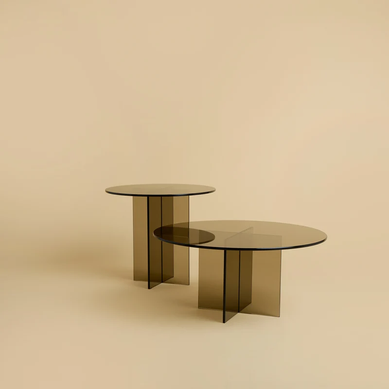 Round Glass Side Table - AMAMI Series