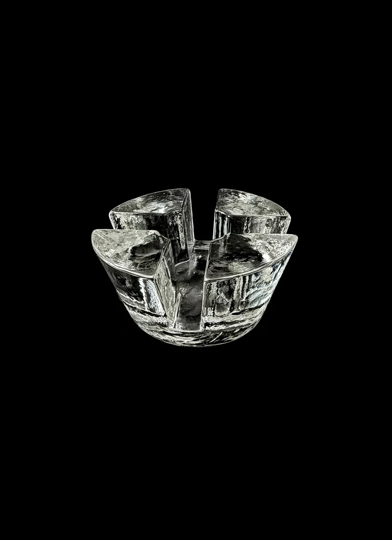 Vintage glass candle holder