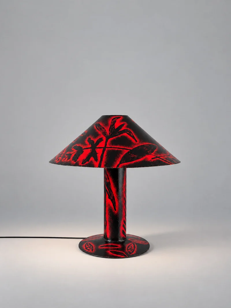 Vintage Fernando Bermejo (1949–2023) — Unique Hand-Painted Studio Table Lamp, Ex-Artist’s Atelier, Spain