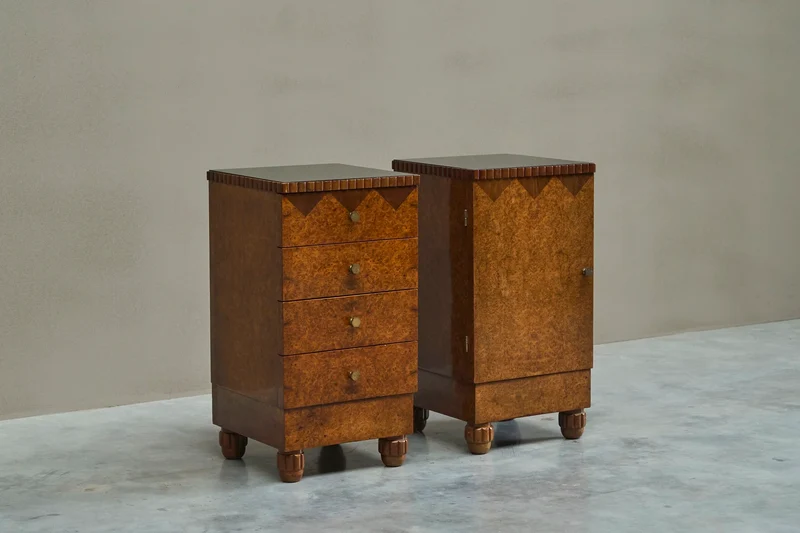 Exceptional Pair of Art Deco Cabinets Europe 1930s