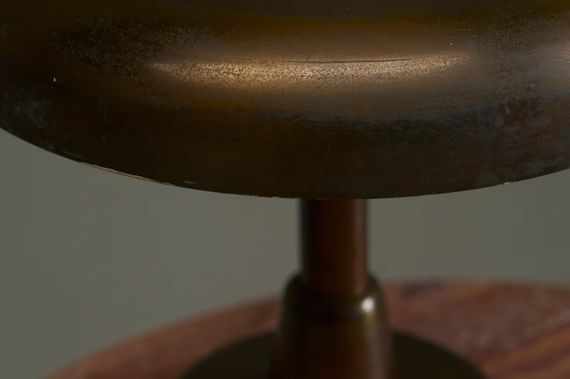 Vintage Mid-Century Italian Table Lamp in Patinated Brass 1950s