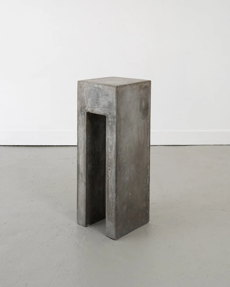 Sculptural Composite Simulated Zinc Plinth