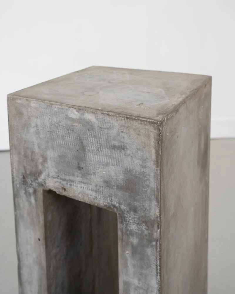 Sculptural Composite Simulated Zinc Plinth