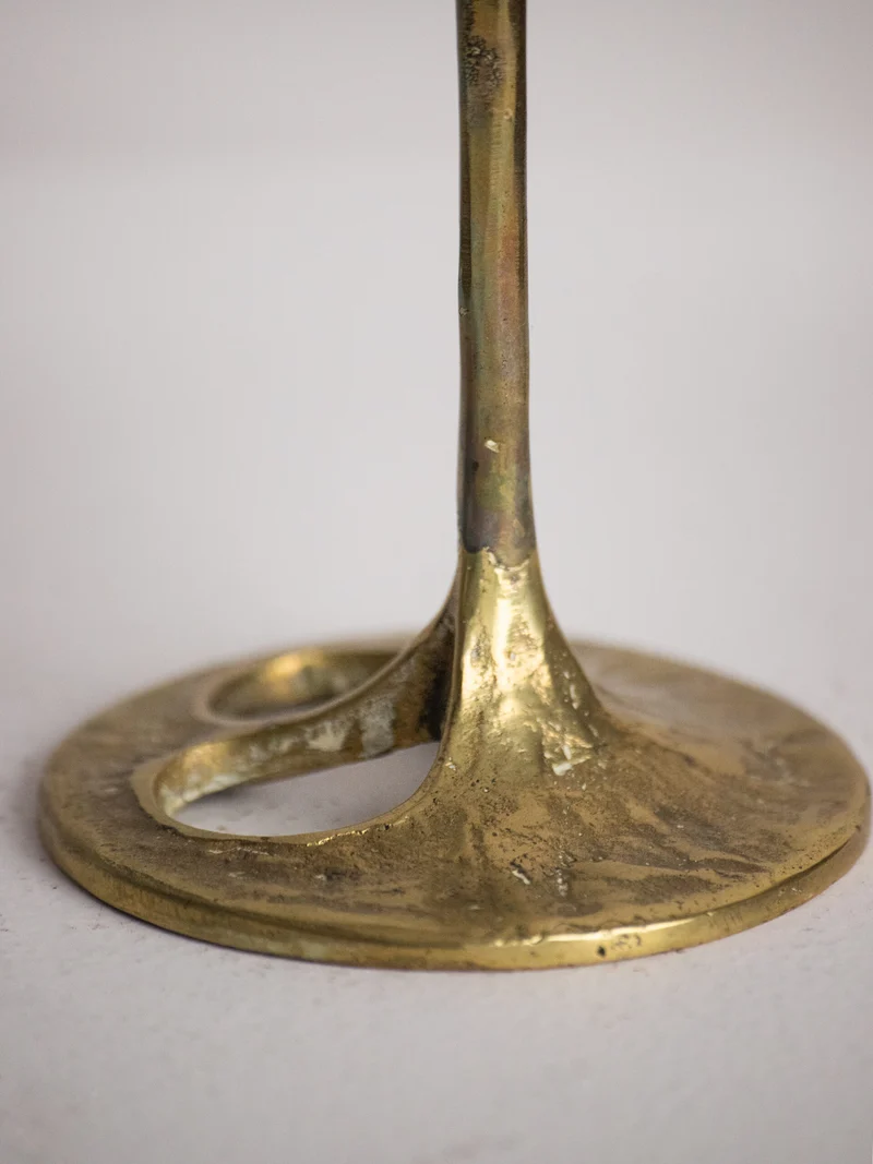 Pair of Brass Candelabra, Attributed to Kurt Jesch, Austria 1960s
