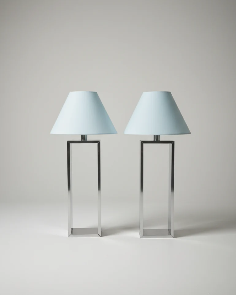 Vintage Breuer Duo - Fabric Table Lamps