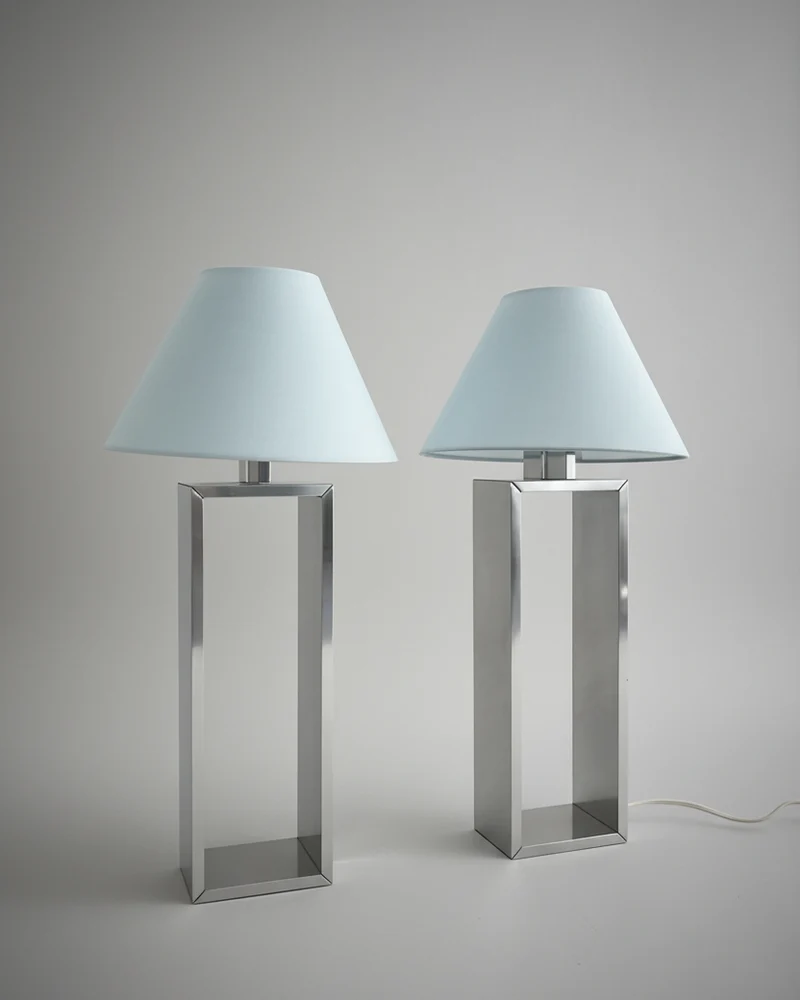 Vintage Breuer Duo - Fabric Table Lamps