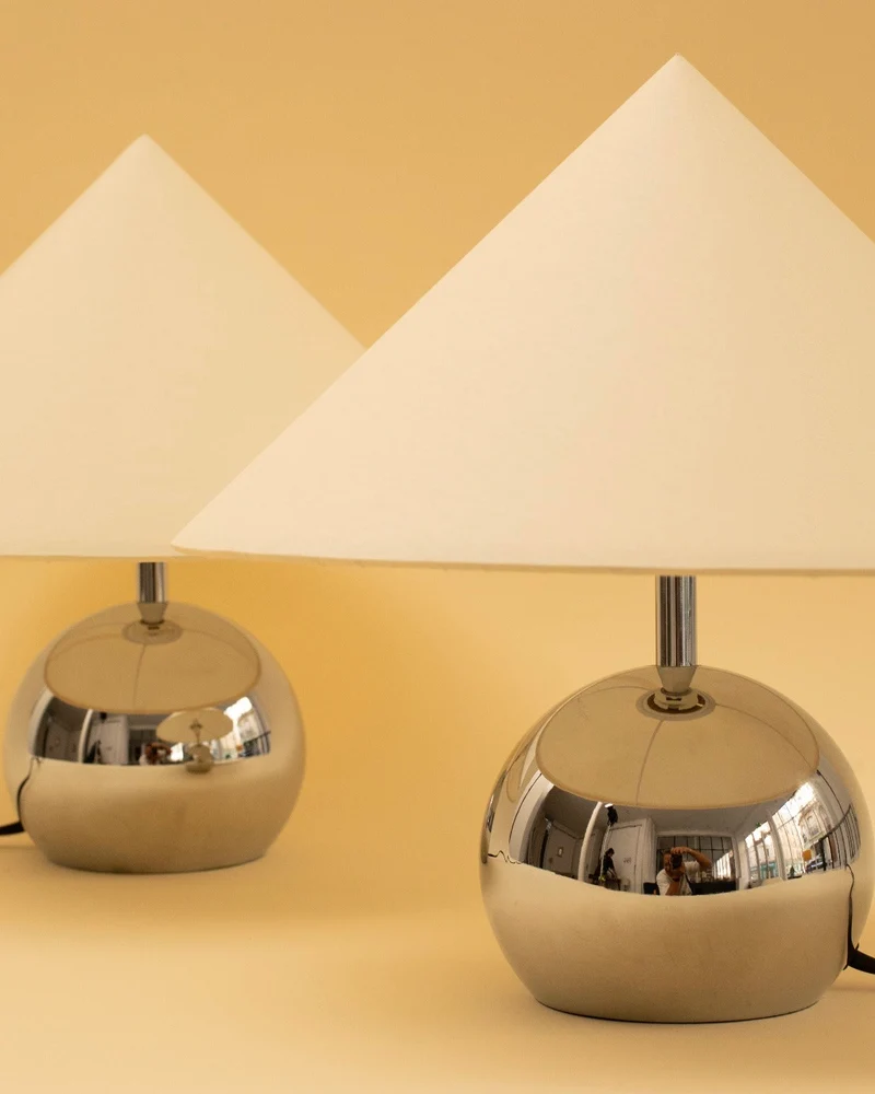 Vintage LUCIA Chrome Table Lamp