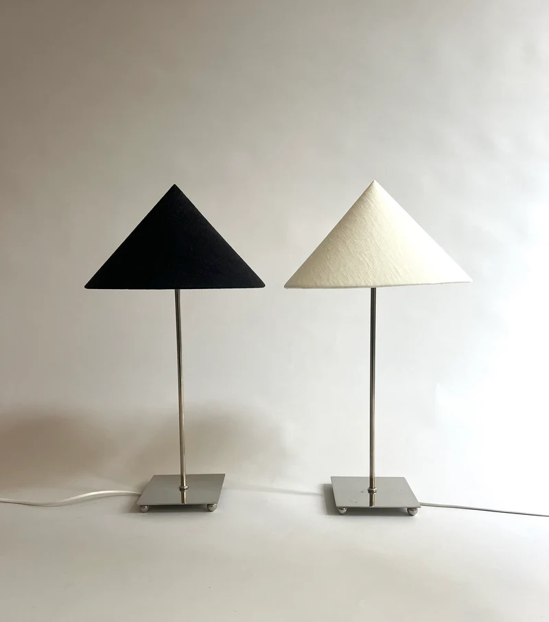 Vintage Levento blanco Chrome table lamp