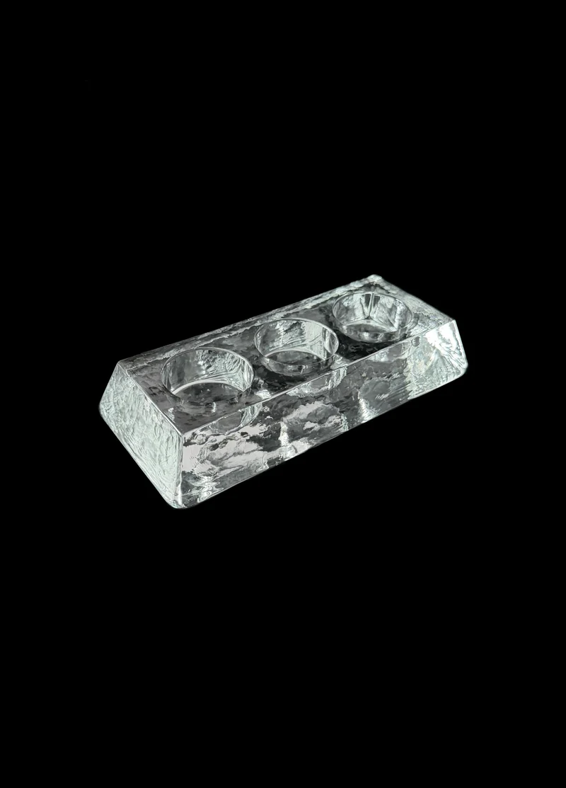 Vinatge Glass and Clear Glass Candle Holders