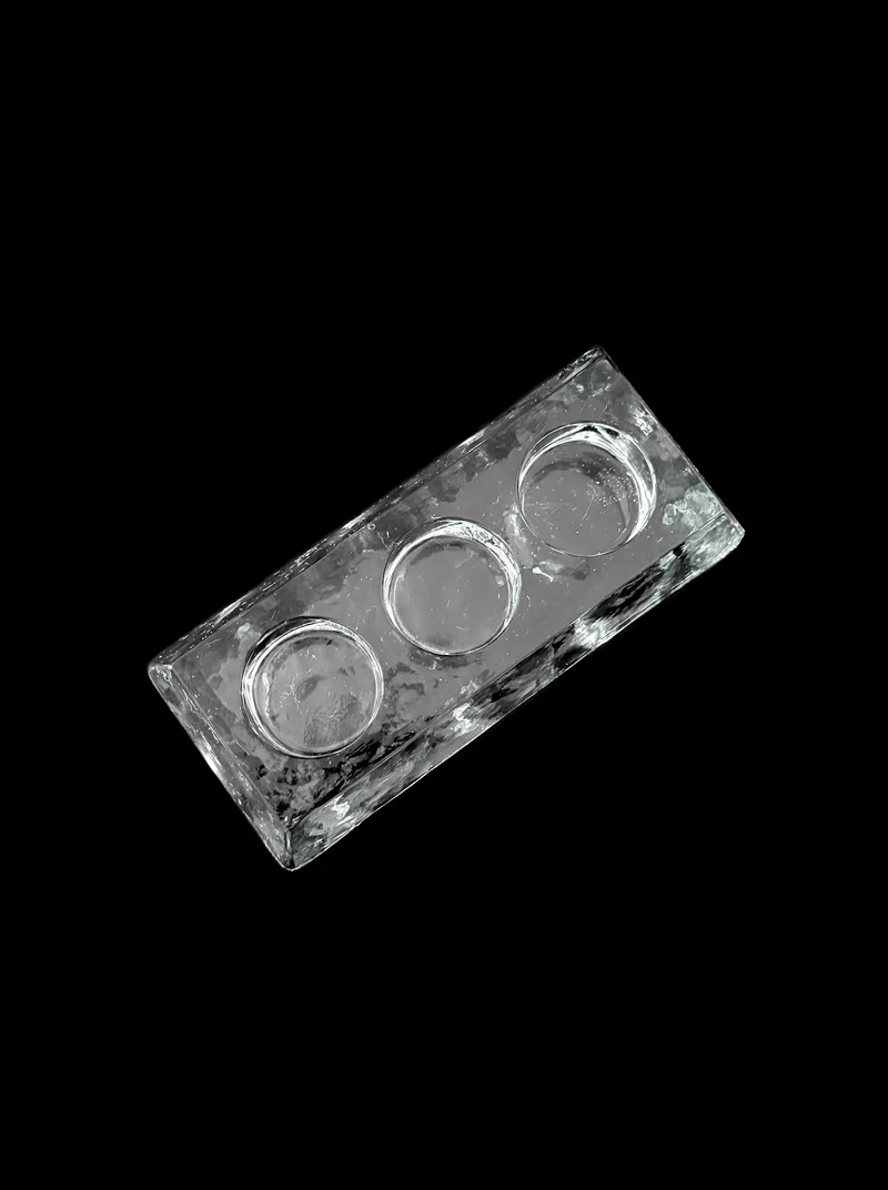 Vinatge Glass and Clear Glass Candle Holders