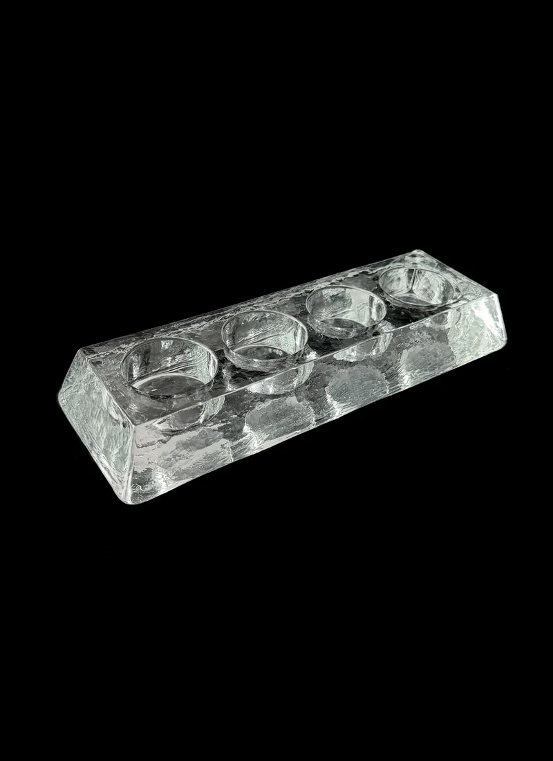 Vintage Glass and Clear Glass Candle Holders