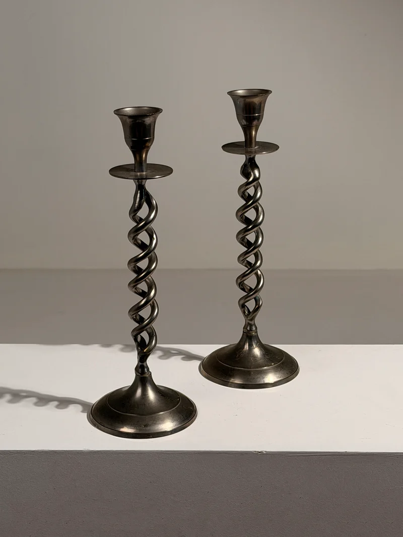 Pair of Art Deco Candleholders
