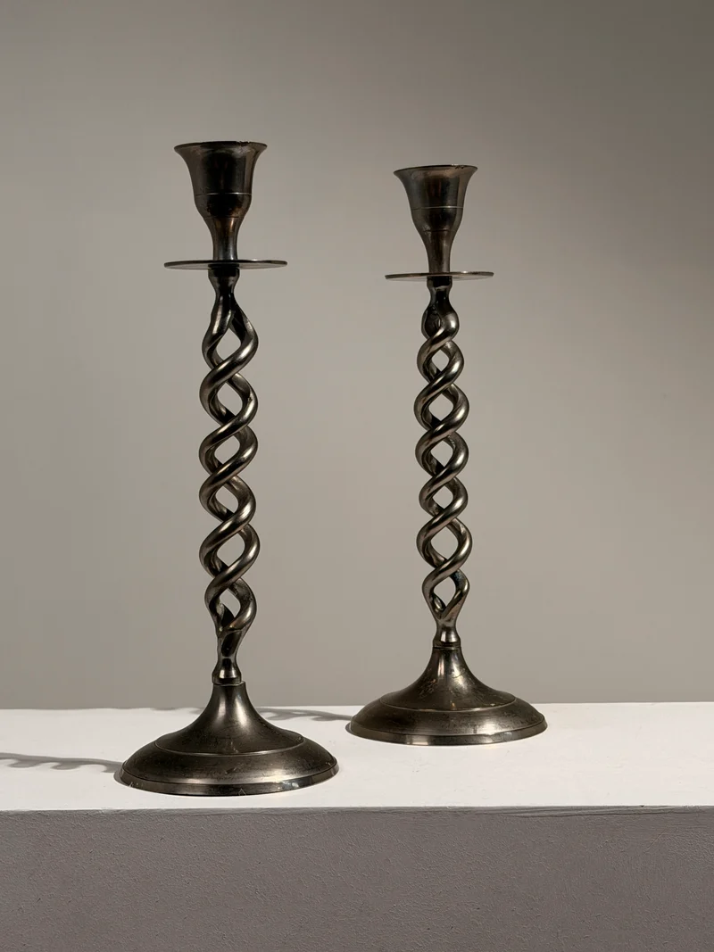 Pair of Art Deco Candleholders