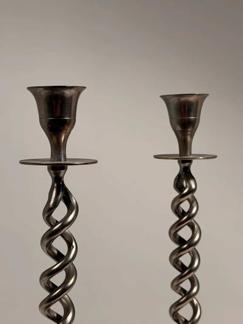 Pair of Art Deco Candleholders