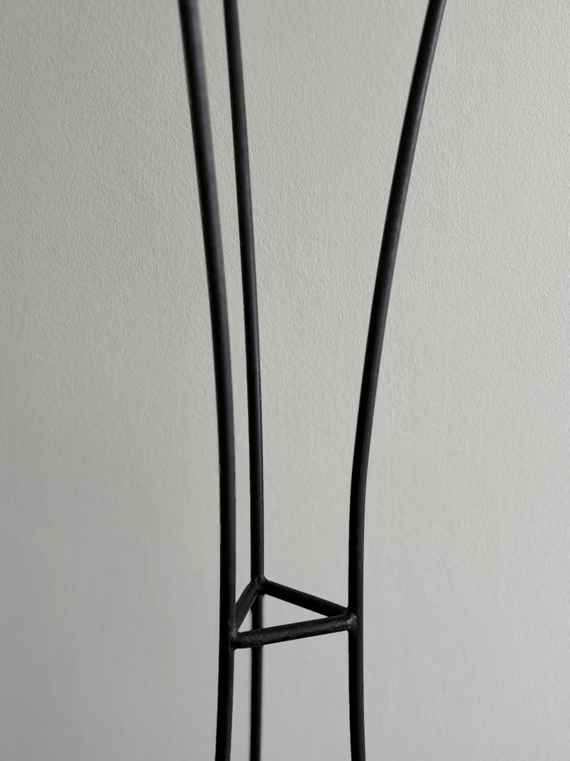 Pair of Monumental Forged Iron Floor Candleholders, Portugal, 1970s