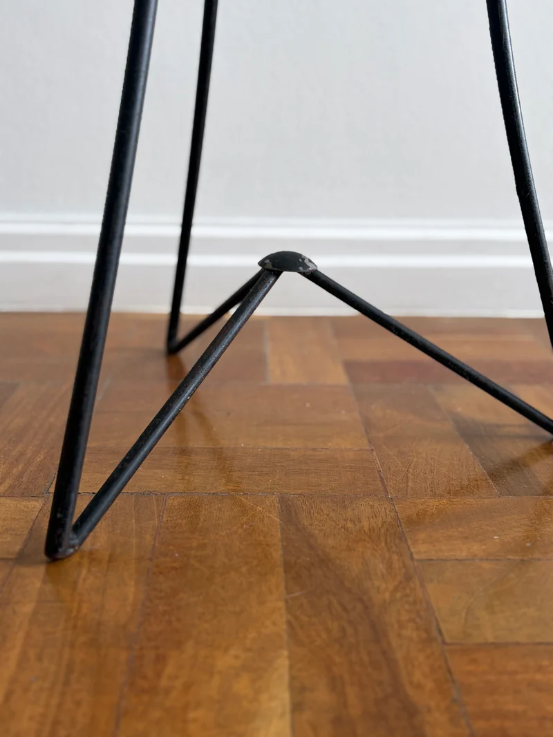 Pair of Monumental Forged Iron Floor Candleholders, Portugal, 1970s