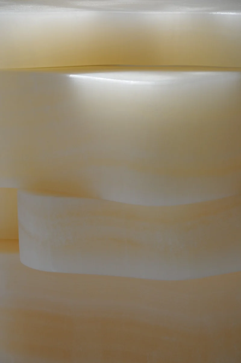 White Moth Nightstand Set in White Onyx Marble