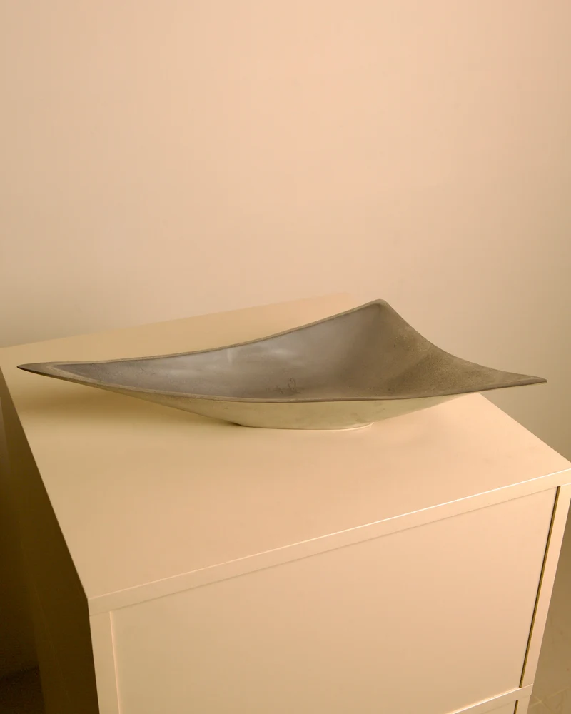 Pair of Italian "Triangle" Aluminium Catch-alls, 1980s