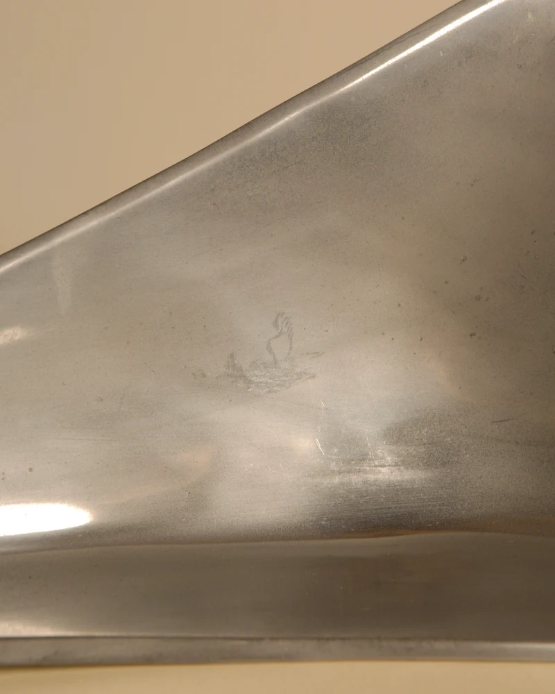 Pair of Italian "Triangle" Aluminium Catch-alls, 1980s