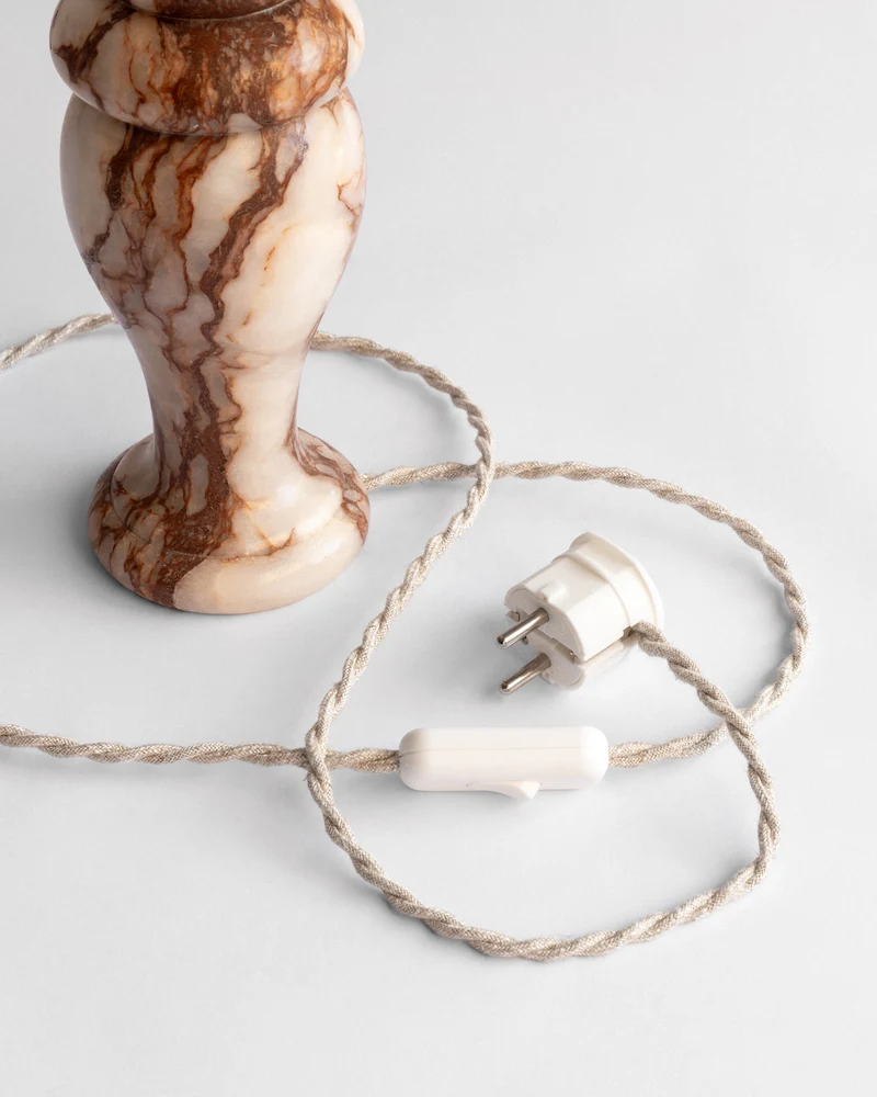 Vintage Art Deco Alabaster Table Lamp, 1930s, Denmark