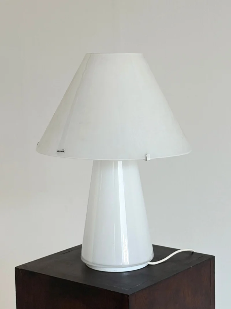Vintage Mid-Century Italian Mushroom Murano Glass Table Lamp by Carlo Nason for AV Mazzega Large, 1970s