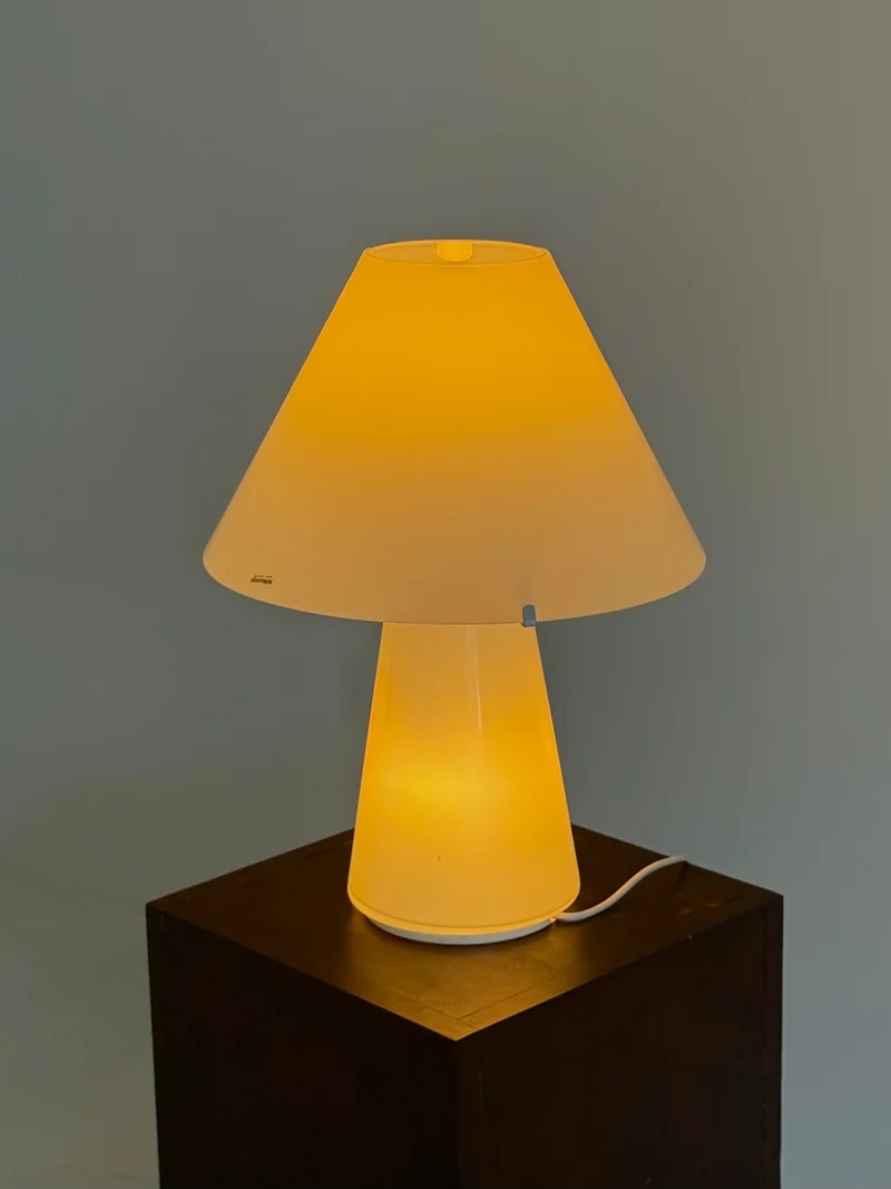 Vintage Mid-Century Italian Mushroom Murano Glass Table Lamp by Carlo Nason for AV Mazzega Large, 1970s
