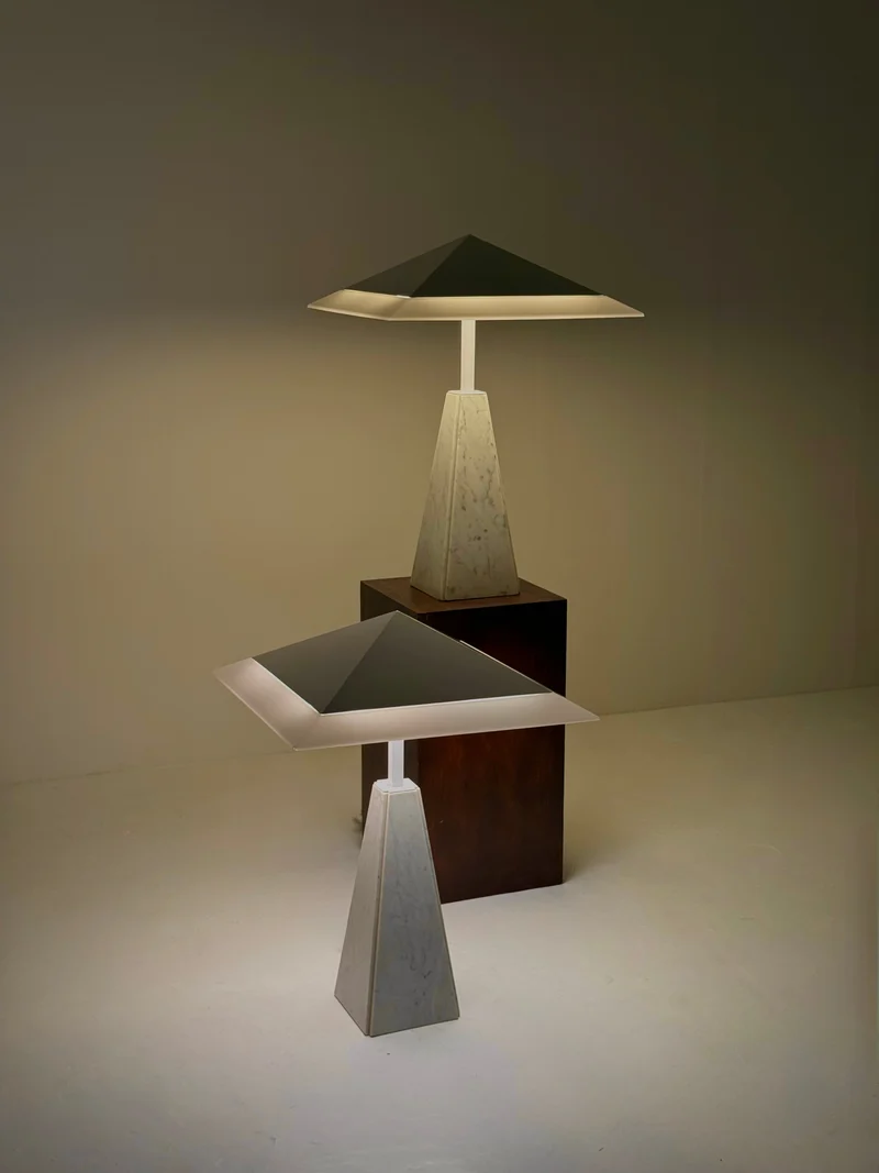 Vintage Abat Jour Marble Table Lamp by Cini Boeri for Arteluce, 1970s