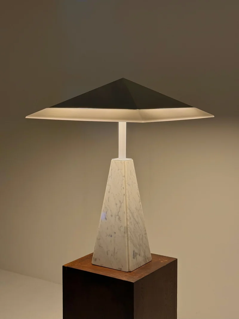 Vintage Abat Jour Marble Table Lamp by Cini Boeri for Arteluce, 1970s