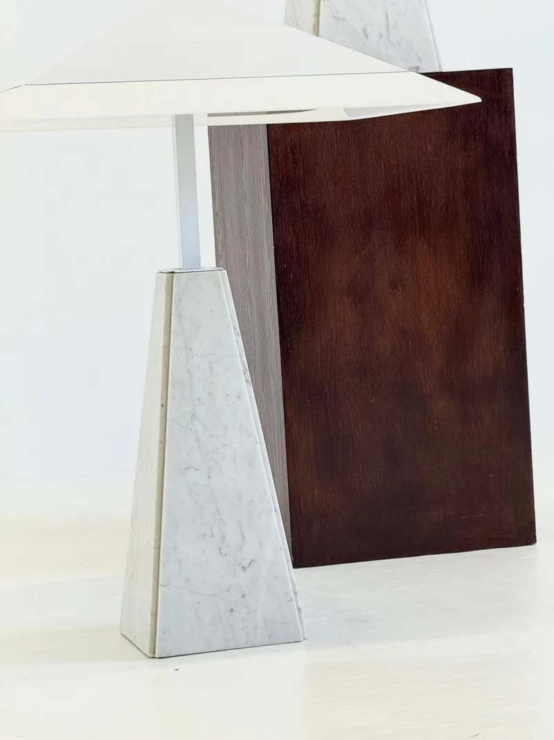Vintage Abat Jour Marble Table Lamp by Cini Boeri for Arteluce, 1970s