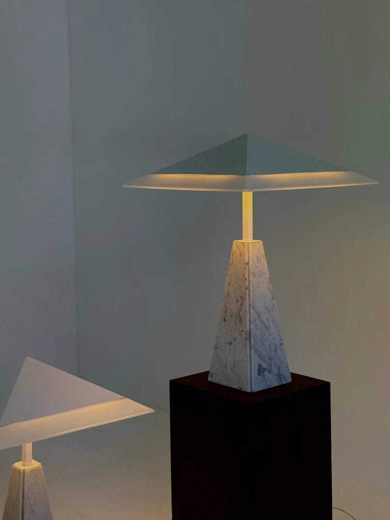 Vintage Abat Jour Marble Table Lamp by Cini Boeri for Arteluce, 1970s
